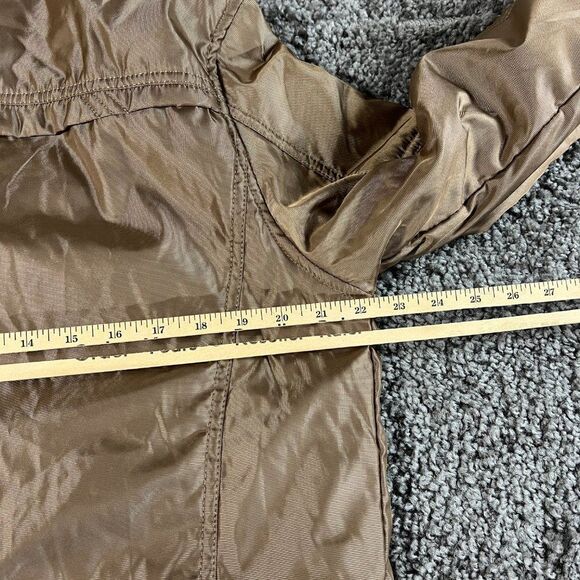 Platini Jacket Mens Large Gold Hooded Full Zip Faux Fur Lined Coat - Picture 12 of 14